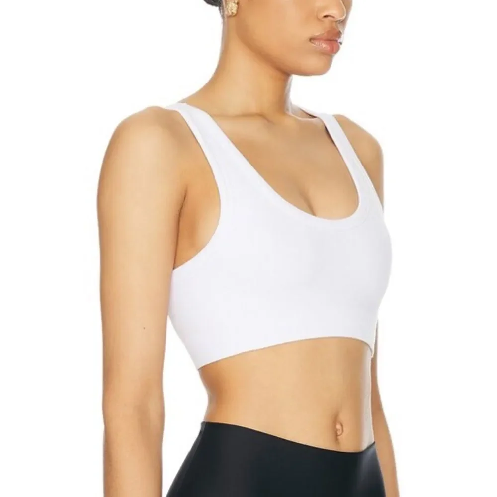 ALO YOGA Seamless Chosen Bra Womens size Small Lot of 2 in White Barely Worn